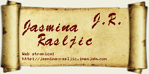 Jasmina Rašljić vizit kartica
